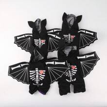 1 件万圣节服装蝙蝠翅膀搞笑狗狗角色扮演服装变身服万圣节节日服装宠物装饰猫咪站立服宠物装扮 - 彩色 - 查看 7