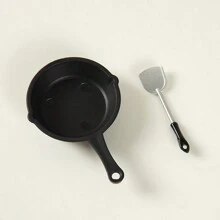 3/6pcs Mini Simulated Frying Pan, Pot And Spatula Model Set For DIY Miniature Kitchen Dollhouse, Accessories For Doll House, Christmas Gift,Dollhouse Miniatures,Dolls House Miniatures,Miniature