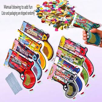 1 set da 3/5/8/15 pezzi di cannoni a coriandoli manuali, gadget festivo, adatto per celebrazioni, anniversari, matrimoni, Capodanno, lauree, compleanni e altre feste