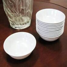 6 Round Bowls Melamine Bowl 200ml - 白色 - 查看 3