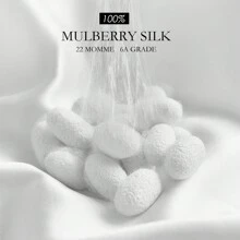 Silk Pillowcase 100% Silk, Super Soft Silk Pillowcase 22 Momme, Low-Allergy Pillowcases To Protect Hair And Skin, 1 Piece Breathable Pillowcase. - 白色 - 查看 3
