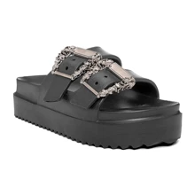 Women's  Flip-Flop Sandal 100% EVA: Light, Soft And Comfortable With Metallic Embellishment - Black - View 3
