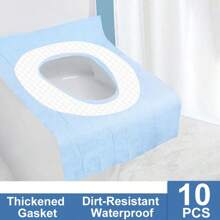 10pcs Available In 4 Styles One Time Adhesive Firm Toilet Seat Cushion Essential For Travel Hotel Accommodation Extended Thickened Toilet Seat Cushion Bathroom Decor Fall Decor - Multicolor - View 9