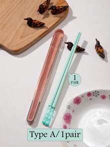 1/5双马卡龙色樱花筷子。可爱鸭子造型筷子架。玻璃纤维+PET材质筷子，ABS树脂筷子架。寿司筷子。中式餐具。适合家庭和餐厅使用。精美礼品。圣诞礼物，学校用品 - 彩色 - 查看 13