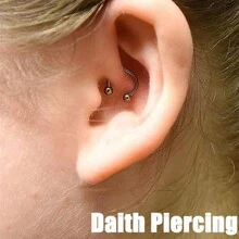 ADYJELY 3 chiếc khuyên mũi vách ngăn, khuyên môi, khuyên sụn tai dạng vòng tròn và khuyên xương tai hình móng ngựa bằng thép không gỉ không gây dị ứng, mạ vàng 18K, trang sức cơ thể phù hợp cho nam và nữ - N074 - Xem 8