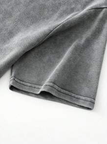 Hemo, Men's Vintage Wash Graphic Print Crew Neck T-Shirt - Grey - View 3