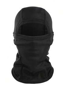 1pc Unisex Balaclava Ski Mask, Summer UV Protection Shiesty Mask, Lightweight Motorcycle Skiing Mask - Black - View 1