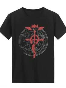 Anime Full Metal T-Shirt Unisex 100% Cotton New Release Shipping Various Colors!! - Black - View 2