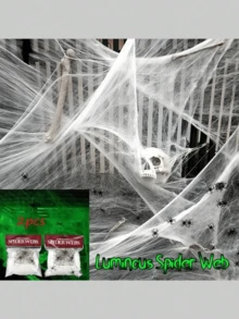 2/4 chiếc trang trí mạng nhện co giãn màu trắng ma quái - Dây lưới ma ám hoàn hảo cho ngôi nhà ma, quán bar, phòng và đồ trang trí nhà cửa - Quà tặng lý tưởng cho lễ Halloween, Ngày của người chết và lễ Phục sinh - trắng - Xem 1