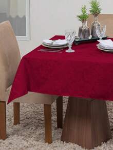 Set Of 3 Luxury Square Jacquard Tablecloths For Dining Room, 4 Seats - MÀU ĐỎ - Xem 4