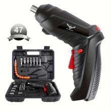 3.6 V Electric Tool Group, 1800mAh Lithium Battery Mini Household Electric Drill, Household Maintenance And Repair, Rope Screwdriver Tools - Black - View 1