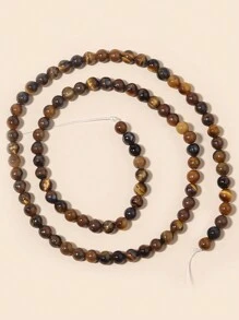 Conta solta de olho de tigre amarelo de pedra natural para fazer joias DIY Acessórios para pulseira 15'' 4 6 8 10 mm