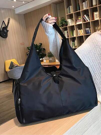 Outdoor Sports Fitness Lightweight Waterproof Nylon Shoulder Bag, Large Capacity Oxford Cloth Fashion Handbag