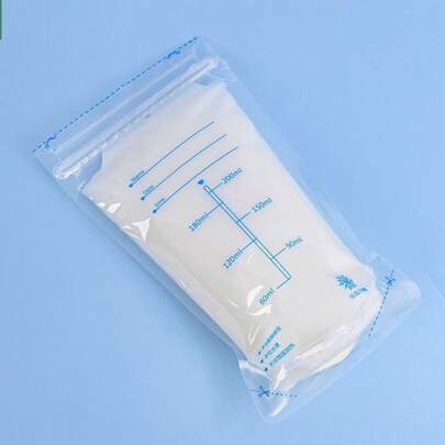 30 个/包母乳储存袋，200 毫升母乳喂养袋，带底部倾倒嘴，直立自立设计，节省空间