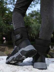 AFBB Children's Snow Boots High-Top Soft Bottom Plush Thickened Warm Winter Shoes, Waterproof Anti-Slip Outdoor Snow Boots For Boys, Girls, Teenagers, Girl, Winter