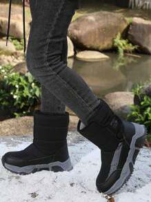 AFBB Children's Snow Boots High-Top Soft Bottom Plush Thickened Warm Winter Shoes, Waterproof Anti-Slip Outdoor Snow Boots For Boys, Girls, Teenagers, Girl, Winter