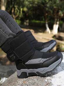 AFBB Children's Snow Boots High-Top Soft Bottom Plush Thickened Warm Winter Shoes, Waterproof Anti-Slip Outdoor Snow Boots For Boys, Girls, Teenagers, Girl, Winter