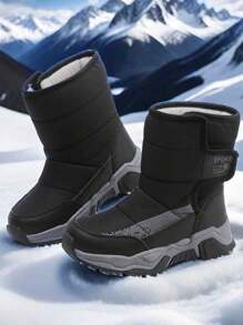 AFBB Children's Snow Boots High-Top Soft Bottom Plush Thickened Warm Winter Shoes, Waterproof Anti-Slip Outdoor Snow Boots For Boys, Girls, Teenagers, Girl, Winter