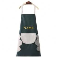 1 件定制手擦围裙防水防油个性定制名字 4 种字体图案北欧家居无袖厨房长袍男女居家工作服私人定制厨房烹饪手擦围裙防油防水烹饪清洁男女通用无袖围裙袋收纳储物女士幸福提升 - 彩色 - 查看 12