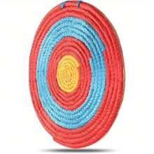 Zielscheibe Bogenschießen Strohzielscheibe Dartscheibe für Erwachsene Kinder Bogen Armbrust Stroh Ziel Bogensport 55 x 2cm - Variante1 - Übersicht 3