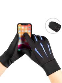 1pair Autumn And Winter Warm Five-Claw Gloves, Wind And Waterproof Touch Screen Gloves, Outdoor Riding And Driving Gloves, Suitable For Men And Women