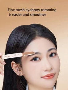 1pc Smooth Retractable Eyebrow Razor, Women Hair Removal Tool For Face, Legs, Underarms - Brown - View 6