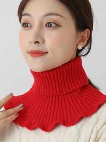 1 件女士假领高领围巾，护颈假领子新款秋冬季防风针织保暖颈套，适合日常佩戴、摄影、送礼，是配饰女士的理想选择 - 彩色 - 查看 10