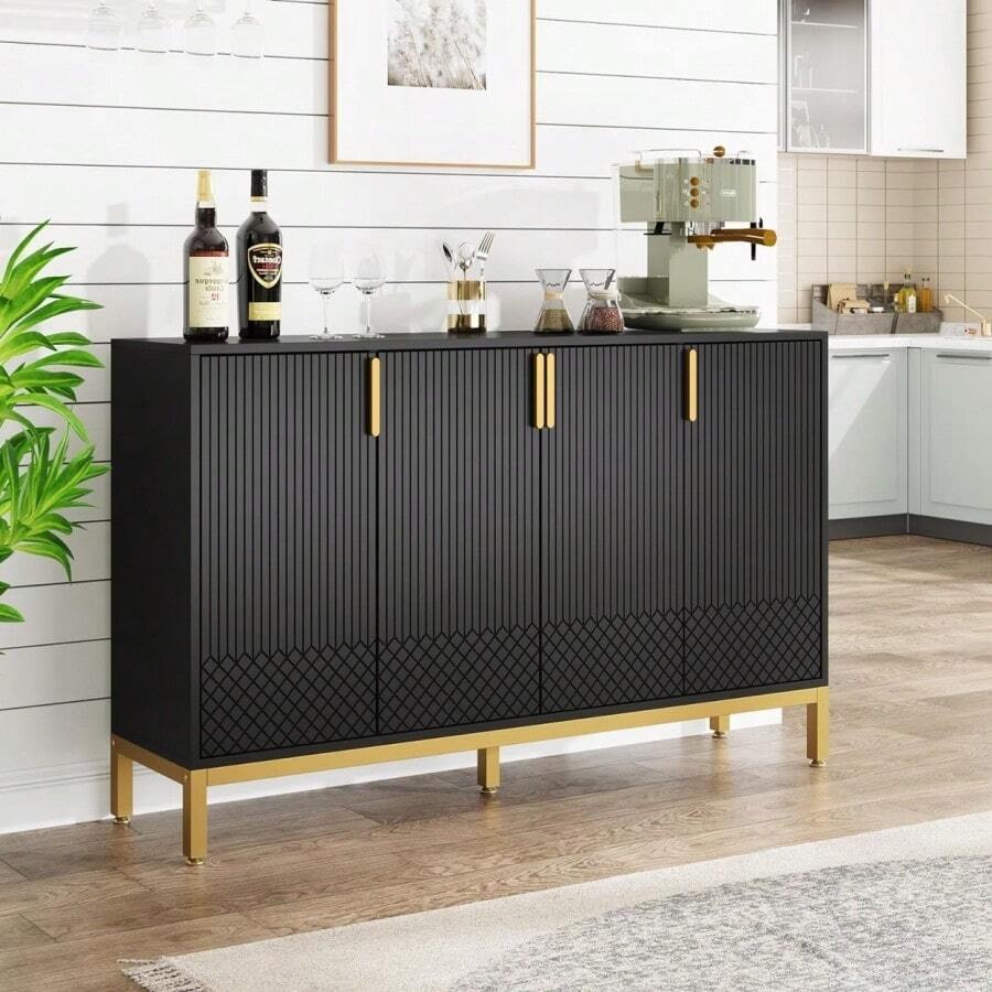 59 Inch Luxury Buffet With Storage Kitchen Sideboard