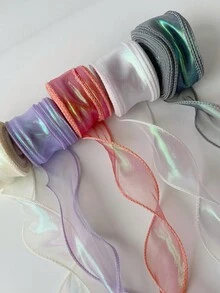 1 pieza Accesorios para el cabello con cola de sirena holográfica de 3 tamaños, moño, decoraciones para pasteles, adorno láser degradado, suministros DIY, Navidad