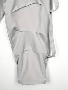 男士时尚宽松松紧腰休闲裤 - 淺灰色 - 查看 7