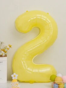 1 套塑料气球，现代数字形状气球，适合派对、圣诞节 - 黃色 - 查看 14