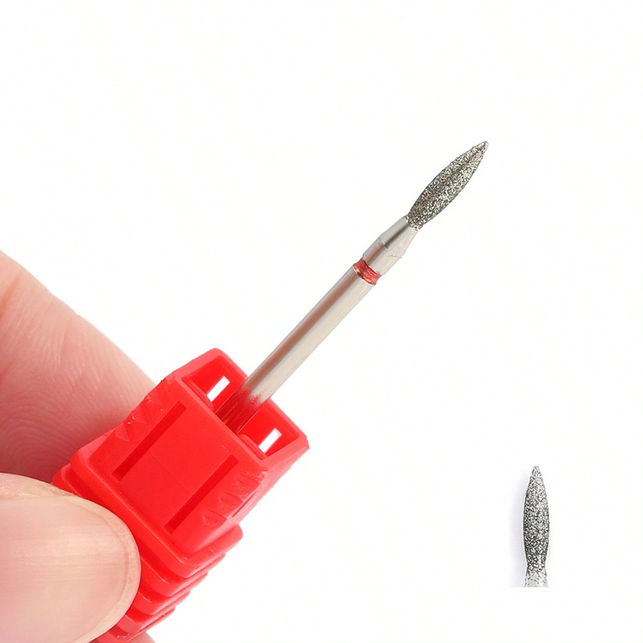 1Pc Russian Cone Shape Diamond Nail Drill Bits For Cuticle Removal Electric Nail Drill Accessories Cuticle Remover Bits For Home Salon