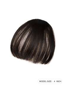 Frange synthétique Clip dans les frange Frange effilée Frange pour femmes Clip sur la frange plate et nette Extension de cheveux pour le port quotidien
