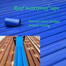 1pc Metal Roof Crack Repair Waterproof Anti-Rust PE Tape, Can Be Cut To Size, Suitable For Plastic, Metal Roofs, Steel Structure Factory Roofs, Leak Proof, Aging Resistant, Cold And Heat Resistant, Self-Adhesive Tape - 1pc - View 4
