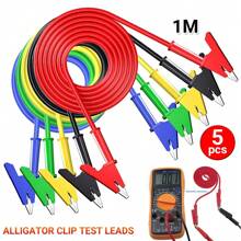 25PCS Electrical Alligator Clips Test Lead Jumper Wire Crocodile Cable Wire 1M UK - Multicolor - View 5