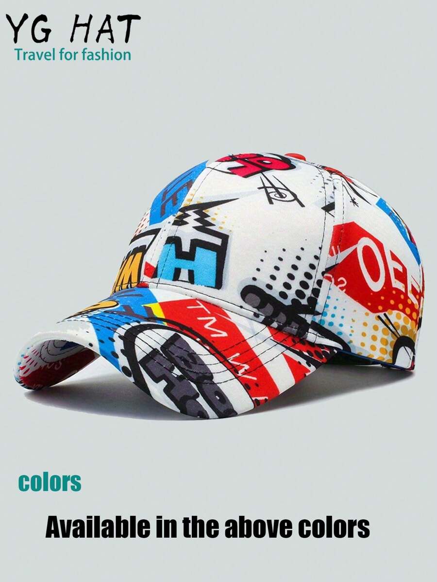 21 Chiếc Mũ Bóng Chày Snapback Graffiti Nam, Mũ Thể Thao Hip-Hop - trắng - Xem 1