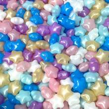 100pcs Ball Pit Balls For Toddlers, Mixed With Star, Soft And Crush Proof Plastic Toy Balls For Ball Pit, Children's Pool Water Toys, 2.15 Inch/5.5cm, Baby Playpen Accessories, Ball For Toddlers, Party Toy Balls, Water Toy Balls, Party Decoration Gifts