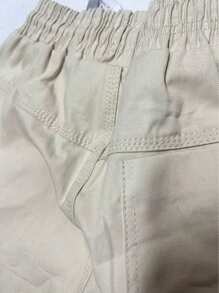 JMB Men's Bermuda Cargo Shorts With 3 Pockets Twill - 米色 - 查看 4