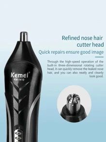 Kemei 科美专业高品质充电式多功能电动理发器 KM-1419 男士家用剃须刀、理发器、鼻剪三合一 - 黑色 - 查看 5