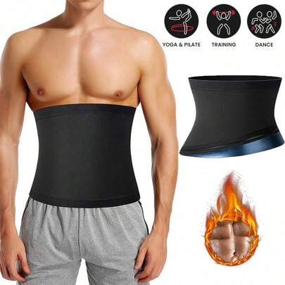 1pc Sauna Sweat Waist Trainer, Unisex Abdominal Shaper Gym Clothes Boyfriend Style Men