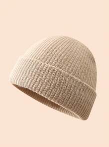 1pc Unisex Knitted Beanie Hat, Warm Winter Cap - Multicolor - View 9