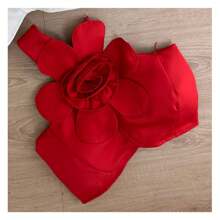 Cropped Flower Summer 2025 - 紅色 - 查看 1