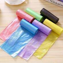 100Pcs, 5 Rolls Per Pack Multicolor Disposable Trash Bags - Portable Thin Plastic Garbage Bags, Suitable For Small Trash Cans In Kitchen, Bathroom, Office And Dorm