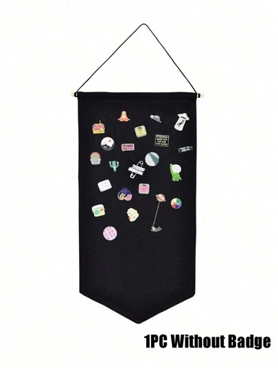 1pc Badge Storage Collection Board Brooch Medal Wall Display,Capacity Enamel Wall Display Banner For Hard Rocks, Campaign And Other Collectibles, Wall Hanging Brooch Pin Organizer Canvas Display Pins Storage Case Brooch Collection Storage Holder Necklace Glitter Pin Collection Organizer Banner