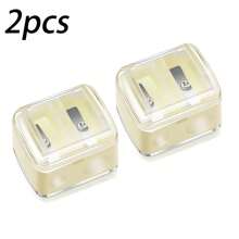 1 pieza Sacapuntas de maquillaje, apto para lápiz de cejas, delineador, lápiz de labios y otros cosméticos, sacapuntas de doble calibre grande y pequeño, con tapa protectora contra el polvo, maquillaje, barato, decoración de habitación, tocador, viaje, dormitorio, accesorios de maquillaje, barato, rellenos de calcetines, maquillaje, herramientas de maquillaje, cosas baratas, regalos, regalos para mujeres, regalos de Navidad, sorteos, viaje, cosas baratas, artículos esenciales de viaje - Negro - Ver 18