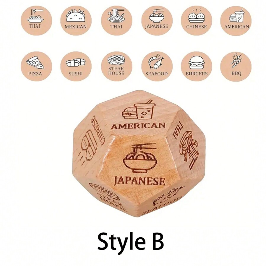 1pc Food Dice For Her Him Couples Gift Ideas Food Decision Dice Games