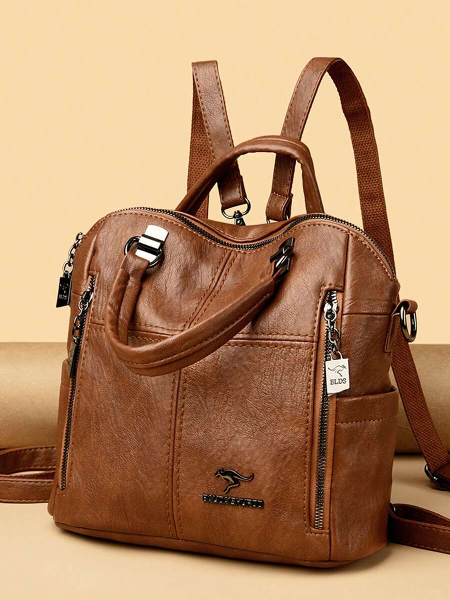 大容量软皮女士单肩斜挎包时尚女士手提包多功能软皮背包