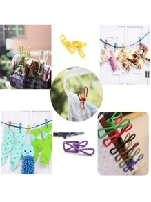 10pcs Anti Slip Clothes Clip, Sealing Clip, Multifunctional Clothes Drying Clip, Fixing Clip, Photo Clip, Kitchen And Office Small Tool (Color Random),Beachwear,Spring,Minimalist,Summer Tops
