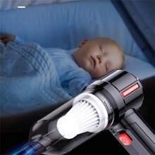 Cordless Handheld Vacuum Cleaner Rechargeable Electronics Compressed Air Duster Blower Inflator - Black - View 2