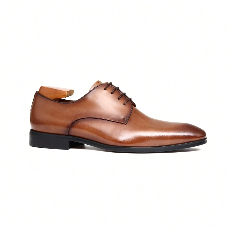Men's Business Casual Dress Oxfords Formal Lace-Up Shoes For Office, Parties, And Daily Wear - màu nâu - Xem 1